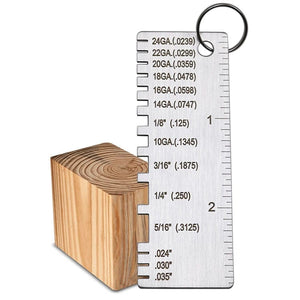 Planet Gates Metal Sheet Thickness Gauge Welding Gage Soldering Inspection Tools Stainless Steel Portable Welder Ruler Wire Gauge