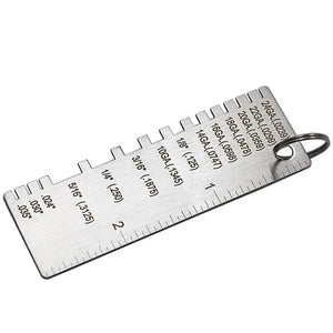 Planet Gates Metal Sheet Thickness Gauge Welding Gage Soldering Inspection Tools Stainless Steel Portable Welder Ruler Wire Gauge
