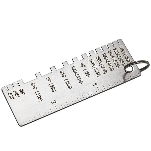 Planet Gates Metal Sheet Thickness Gauge Welding Gage Soldering Inspection Tools Stainless Steel Portable Welder Ruler Wire Gauge