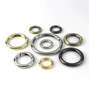 Planet Gates Metal spring gate O Ring Openable Keyring Leather Craft Bag belt strap buckle trigger snap clasp clip connector DIY accessory