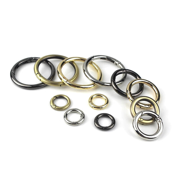 Planet Gates Metal spring gate O Ring Openable Keyring Leather Craft Bag belt strap buckle trigger snap clasp clip connector DIY accessory