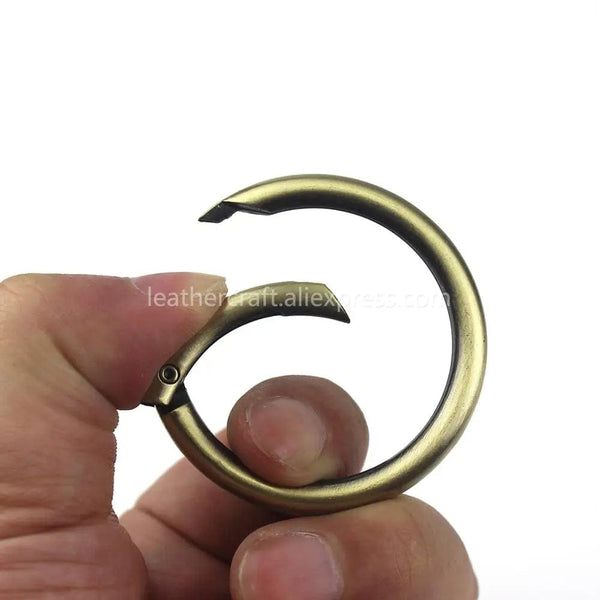 Planet Gates Metal spring gate O Ring Openable Keyring Leather Craft Bag belt strap buckle trigger snap clasp clip connector DIY accessory