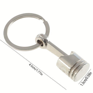 Planet Gates Metallic Luster Creative Metal Piston Model Keyring: A Stylish Keychain for Car Enthusiasts!