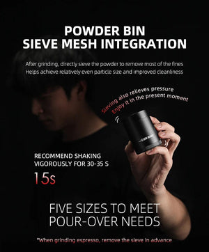 Planet Gates MHW-3BOMBER Manual Coffee Grinder Numerical External Setting Stainless Steel Conical Burr Fit Drip Coffee Espresso Barista Gifts