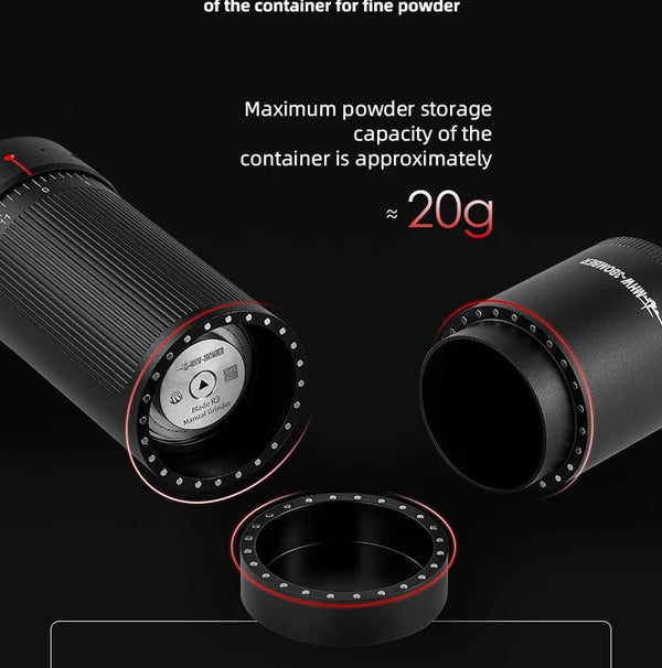 Planet Gates MHW-3BOMBER Manual Coffee Grinder Numerical External Setting Stainless Steel Conical Burr Fit Drip Coffee Espresso Barista Gifts