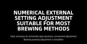 Planet Gates MHW-3BOMBER Manual Coffee Grinder Numerical External Setting Stainless Steel Conical Burr Fit Drip Coffee Espresso Barista Gifts