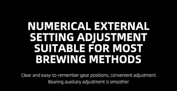 Planet Gates MHW-3BOMBER Manual Coffee Grinder Numerical External Setting Stainless Steel Conical Burr Fit Drip Coffee Espresso Barista Gifts