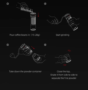 Planet Gates MHW-3BOMBER Manual Coffee Grinder Numerical External Setting Stainless Steel Conical Burr Fit Drip Coffee Espresso Barista Gifts