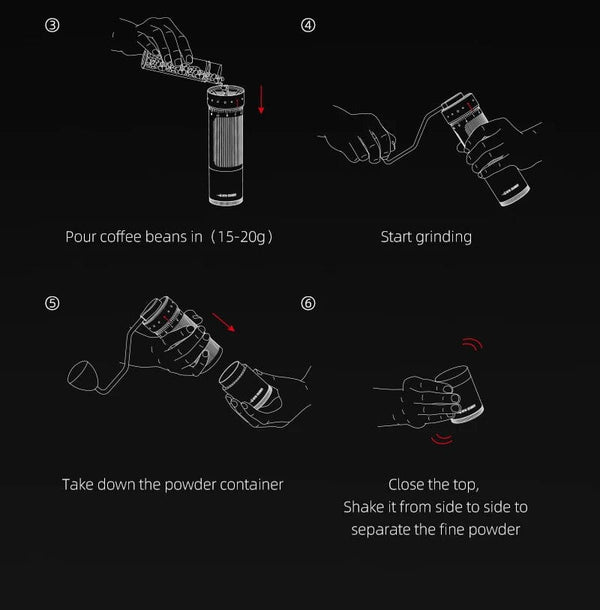 Planet Gates MHW-3BOMBER Manual Coffee Grinder Numerical External Setting Stainless Steel Conical Burr Fit Drip Coffee Espresso Barista Gifts