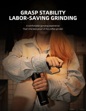 Planet Gates MHW-3BOMBER Manual Coffee Grinder Numerical External Setting Stainless Steel Conical Burr Fit Drip Coffee Espresso Barista Gifts