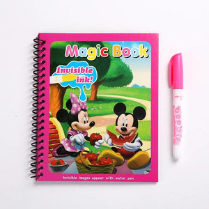 Planet Gates Mickey Disney Kids Puzzle Graffiti Painting Book Cartoon Anime Frozen Spiderman Cars Sofia Princes Mickey DIY Magic Watercolor Painting