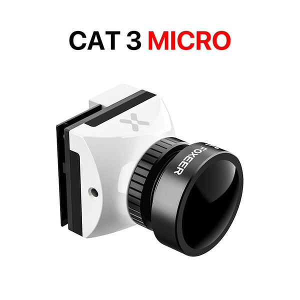 Planet Gates MICRO White Foxeer Cat 3 Micro Mini FPV Camera Low Latency Low Noise 1200TVL 0.00001Lux FPV Night Camera 2.1mm PAL/NTSC For RC Racing Drone