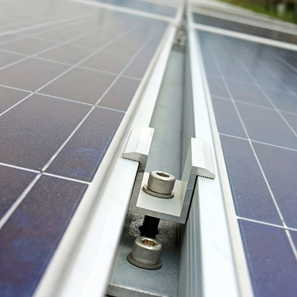 Planet Gates Mid Clamp【4pcs】 4pcs Panel Mid Clamps Solar Panel Bracket Aluminium Mounting Accessories Aluminum Solar Mid Clamp For Solar Panel Mounting Solar Panel Mid Clamp