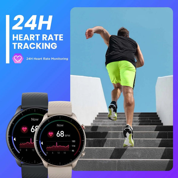 Planet Gates Midnight Black / GTR 2 New Version / spain Euro Amazfit GTR 2 New Version 46mm Smartwatch Ultra-long Battery Life Alexa Built-inSmart Watch For Android iOS Phone