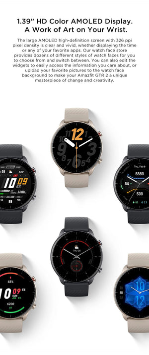Planet Gates Midnight Black / GTR 2 New Version / spain Euro Amazfit GTR 2 New Version 46mm Smartwatch Ultra-long Battery Life Alexa Built-inSmart Watch For Android iOS Phone