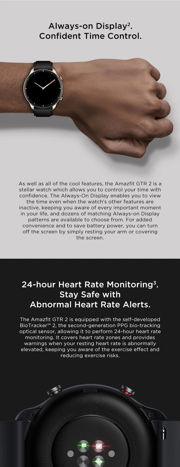 Planet Gates Midnight Black / GTR 2 New Version / spain Euro Amazfit GTR 2 New Version 46mm Smartwatch Ultra-long Battery Life Alexa Built-inSmart Watch For Android iOS Phone