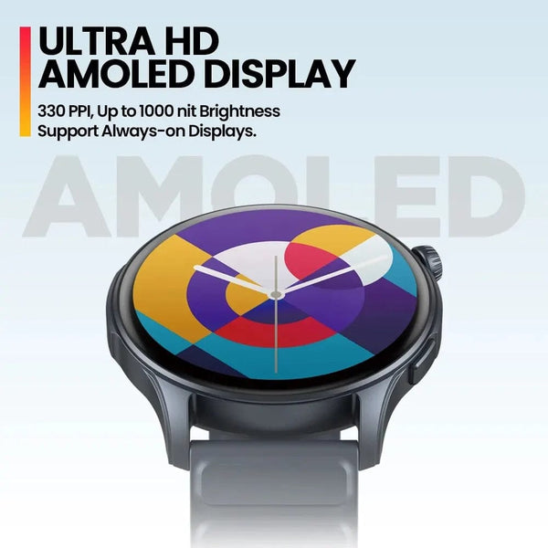 Planet Gates Midnight Blue New Zeblaze Btalk 3 PRO Smart Watch AMOLED Display Hi-Fi Bluetooth Phone Calls Smartwatch Health and Fitness Tracking