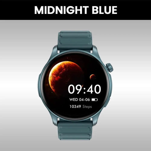 Planet Gates Midnight Blue New Zeblaze Btalk 3 PRO Smart Watch AMOLED Display Hi-Fi Bluetooth Phone Calls Smartwatch Health and Fitness Tracking