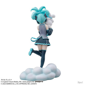 Planet Gates Miku / With box 17CM Anime Hatsune Miku X Cinnamoroll Figure Anime Peripheral Collectible Models Decorative Decorations Children Kawaii Gift