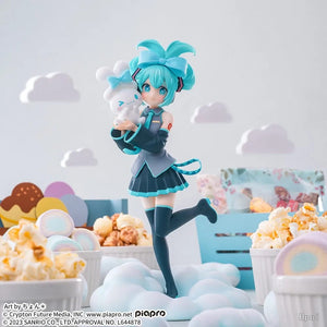 Planet Gates Miku / With box 17CM Anime Hatsune Miku X Cinnamoroll Figure Anime Peripheral Collectible Models Decorative Decorations Children Kawaii Gift