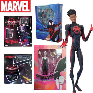 Planet Gates Miles / With Box Shf Anime Spider-man Figuarts Miles Morales Gwen Action Figures Gwen Spider Woman Figurine Spiderman Figure Pvc Model Doll Toys
