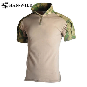 Planet Gates Military Camo Shirts Tees Mens Outdoor Airsoft Tactical Combat Shirt Hunting Clothes Tops Workout Clothing Army T Shirt Hiking
