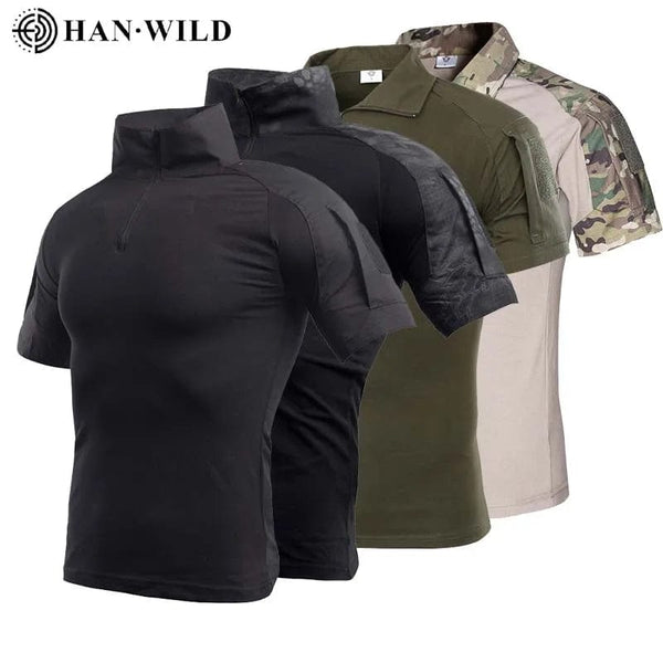 Planet Gates Military Camo Shirts Tees Mens Outdoor Airsoft Tactical Combat Shirt Hunting Clothes Tops Workout Clothing Army T Shirt Hiking