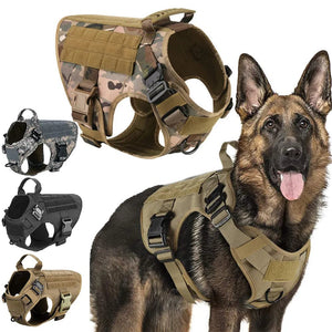 Planet Gates Military Large Dog Harness Pet German Shepherd K9 Malinois Training Vest Tactical Dog Harness And Leash Set For Dogs Accessories