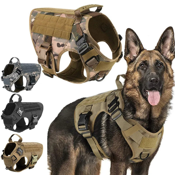Planet Gates Military Large Dog Harness Pet German Shepherd K9 Malinois Training Vest Tactical Dog Harness And Leash Set For Dogs Accessories
