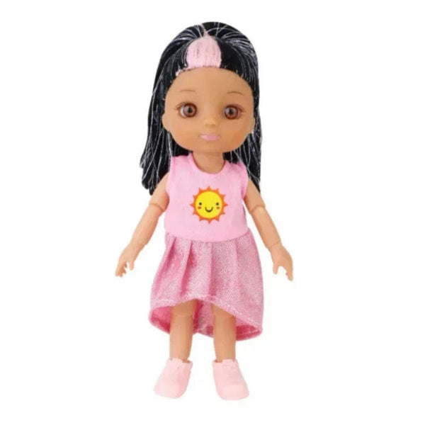 Planet Gates Mini 16cm Doll and Clothes 3D simulation eye Multi joint movable hinge doll Multi-color Hair Girls DIY Toys Birthday Gifts