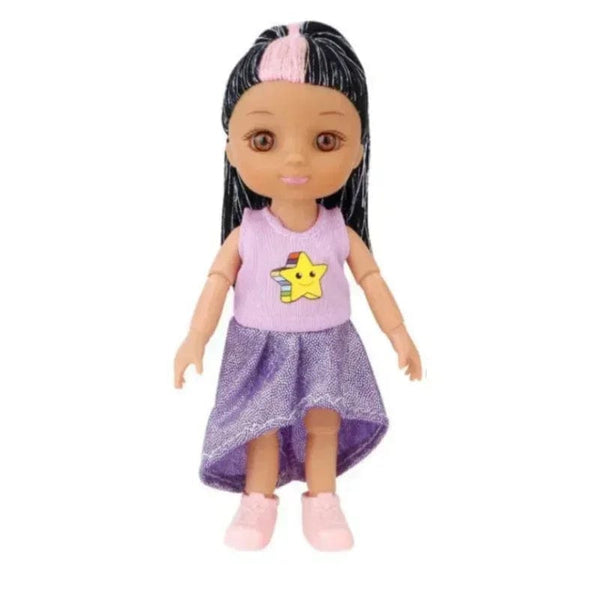 Planet Gates Mini 16cm Doll and Clothes 3D simulation eye Multi joint movable hinge doll Multi-color Hair Girls DIY Toys Birthday Gifts
