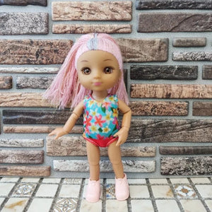 Planet Gates Mini 16cm Doll and Clothes 3D simulation eye Multi joint movable hinge doll Multi-color Hair Girls DIY Toys Birthday Gifts