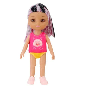 Planet Gates Mini 16cm Doll and Clothes 3D simulation eye Multi joint movable hinge doll Multi-color Hair Girls DIY Toys Birthday Gifts