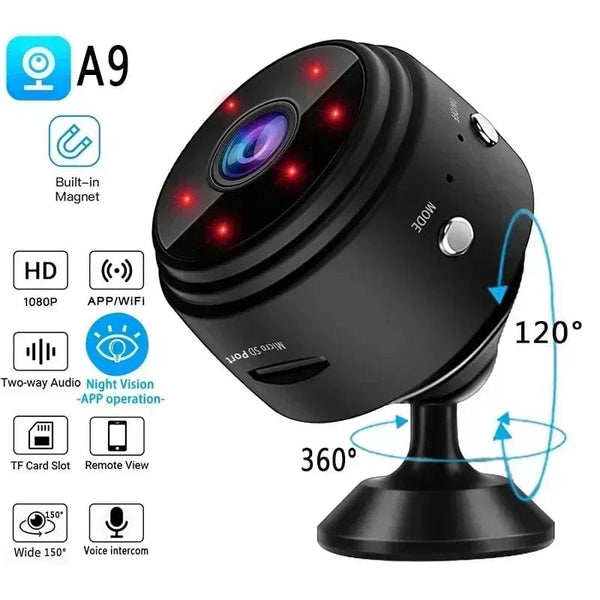 Planet Gates Mini A9 Cameras WiFi Wireless 1080p Vehicle Camera Voice Recorder Home Camcorder Security Surveillance Electronics