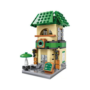 Planet Gates Mini Bricks City View Scene Mini Street Model Building Block Toys Gaming Room Candy Shop Toy Store Architecture Children DIY