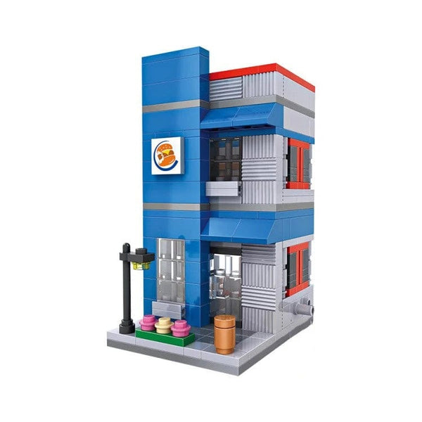 Planet Gates Mini Bricks City View Scene Mini Street Model Building Block Toys Gaming Room Candy Shop Toy Store Architecture Children DIY