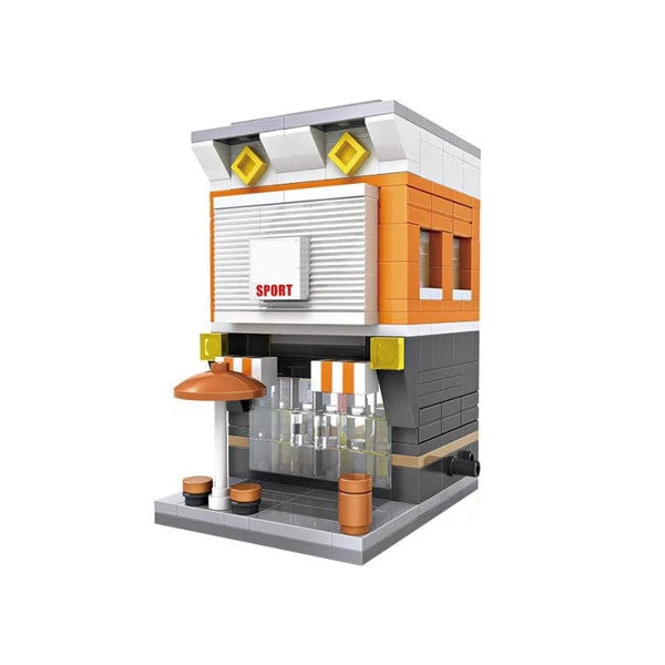 Planet Gates Mini Bricks City View Scene Mini Street Model Building Block Toys Gaming Room Candy Shop Toy Store Architecture Children DIY