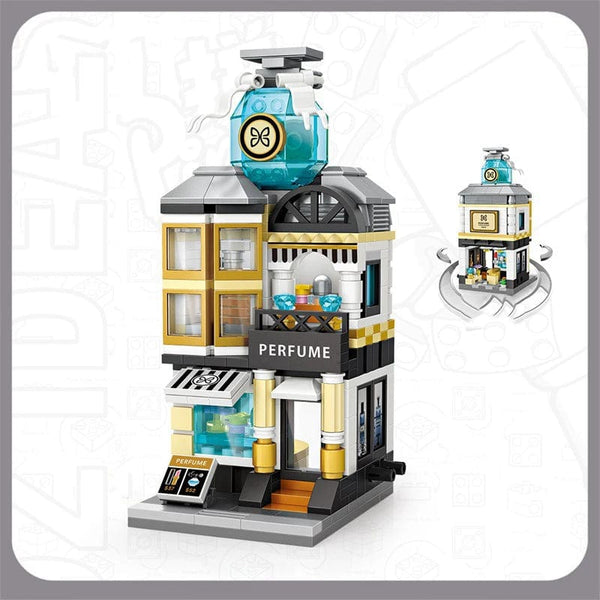 Planet Gates Mini Bricks City View Scene Mini Street Model Building Block Toys Gaming Room Candy Shop Toy Store Architecture Children DIY