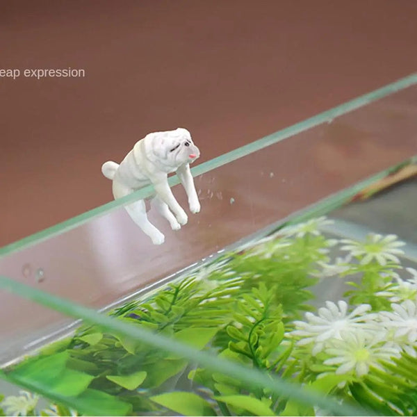 Planet Gates Mini Cartoon Dog Ornament Resin Figurine DIY Crafts Statue For Fish Tank Fishbowl Aquarium Accessories Home Decoration
