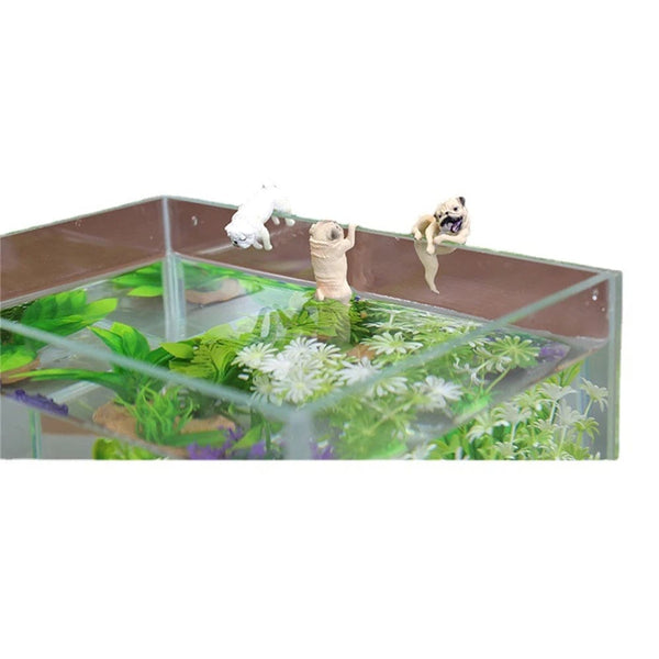 Planet Gates Mini Cartoon Dog Ornament Resin Figurine DIY Crafts Statue For Fish Tank Fishbowl Aquarium Accessories Home Decoration