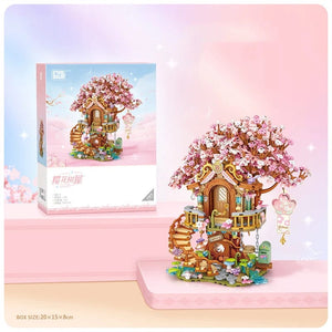 Planet Gates Mini city Street view Architectural landscape model Creative folding blocks toy Takoyaki Shop Coffee shop Christmas gift