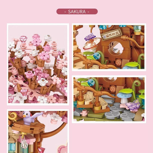 Planet Gates Mini city Street view Architectural landscape model Creative folding blocks toy Takoyaki Shop Coffee shop Christmas gift