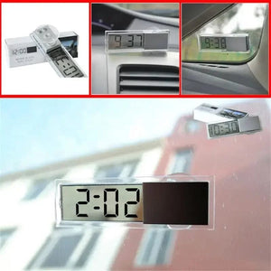 Planet Gates Mini Digital Car Electronic Clock High Quality Durable Transparent LCD Display Watch With Sucker Universal Decor