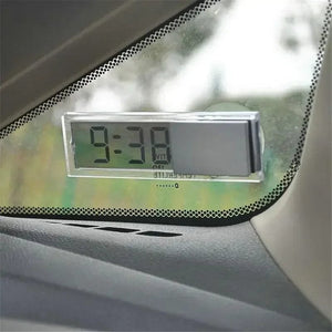 Planet Gates Mini Digital Car Electronic Clock High Quality Durable Transparent LCD Display Watch With Sucker Universal Decor