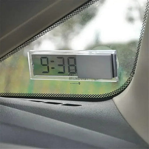 Planet Gates Mini Digital Car Electronic Clock High Quality Durable Transparent LCD Display Watch With Sucker Universal Decor