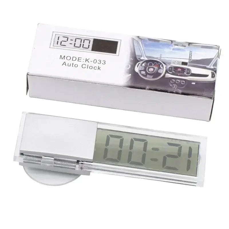 Planet Gates Mini Digital Car Electronic Clock High Quality Durable Transparent LCD Display Watch With Sucker Universal Decor