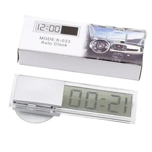 Planet Gates Mini Digital Car Electronic Clock High Quality Durable Transparent LCD Display Watch With Sucker Universal Decor