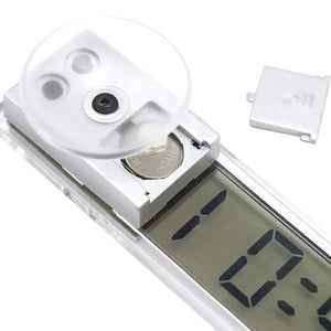 Planet Gates Mini Digital Car Electronic Clock High Quality Durable Transparent LCD Display Watch With Sucker Universal Decor