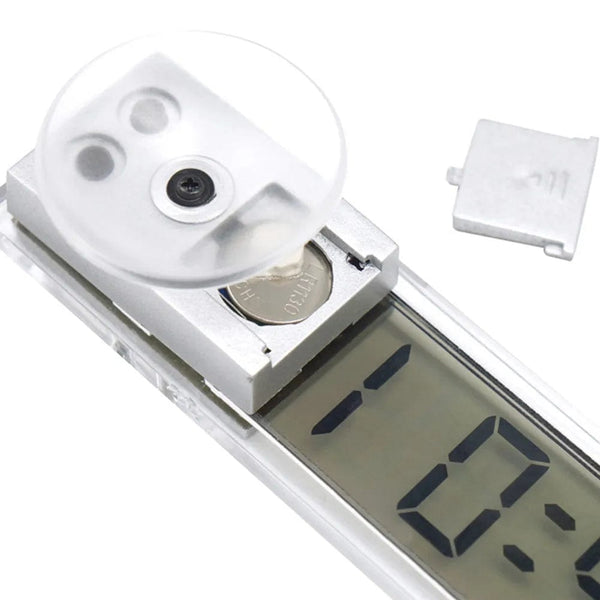 Planet Gates Mini Digital Car Electronic Clock High Quality Durable Transparent LCD Display Watch With Sucker Universal Decor