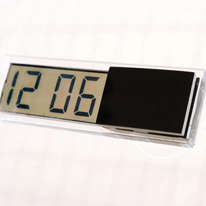 Planet Gates Mini Digital Car Electronic Clock High Quality Durable Transparent LCD Display Watch With Sucker Universal Decor